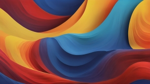 青・赤・黄色の波のようなグラデーション / テクスチャー / 綺麗のフリー素材・写真・画像
