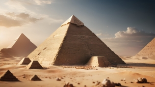 エジプトのピラミッド / 砂漠のフリー素材・写真・画像