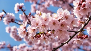 薄ピンクの桜 / 花見 / 日本 / 春 / 綺麗のフリー素材・写真・画像
