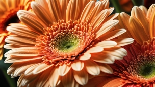 綺麗なオレンジの花 / クローズアップのフリー素材・写真・画像