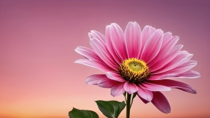 綺麗なピンクのグラデーションの花のフリー素材・写真・画像