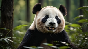野生のパンダ / 森 / 自然のフリー素材・写真・画像